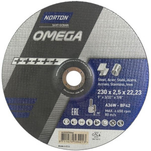Tarcza do cięcia metalu INOX 230mm Norton OMEGA