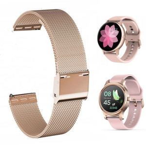 Bransoleta Mesh Różowe Złoto Do Smartwatch 20 Mm