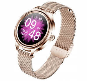 Smartwatch Zegarek Damski Zloty Polskie Menu