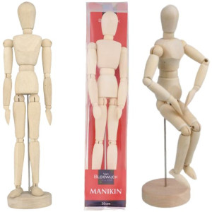 Manekin drewniany do rysowania malowania 30 cm