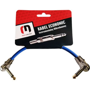 Kabel przewód patch kątowy Jack 6,3 mm 30 cm niebieski Red's Music