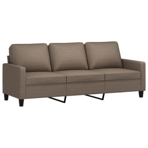 Sofa 3-osobowa, kolor taupe, 180 cm, tapicerowana tkaniną