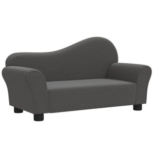Sofa dla dziecka, jasnoszara, obita tkaniną
