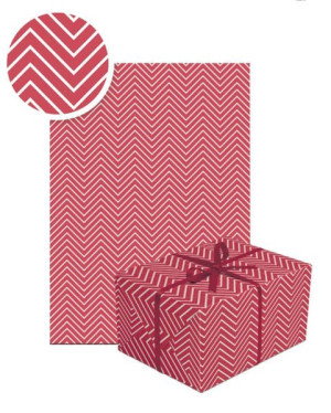 Papier Prezentowy Chevron Fuksja Urodziny 70x200
