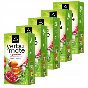 Herbata Yerba Mate Z Granatem Astra 100 Torebek