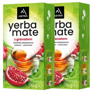 Herbata Yerba Mate Z Granatem Astra 40 Torebek