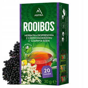 Herbata Rooibos Astra Czarny Bez 20 Torebek