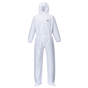 kombinezon BizTex z ochraniaczami butów Typ 5/6 -  50 sztuk - White, M BHP