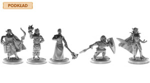 Awanturnicy - Zestaw 5 Figurek Z Podkładem Na Kampanię Rpg 25 Mm