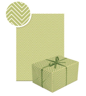 Papier Prezentowy Chevron Zielony Urodziny 70x200