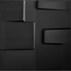 Kasetony Ścienne Czarne Piankowe Panel Tetris 3d