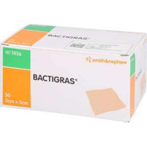 Bactigras z chlorheksydyną 5cm x 5cm 50 sztuk