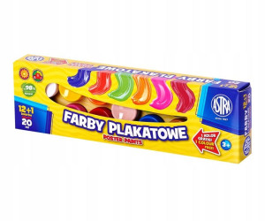 Astra Farby plakatowe 13 kolorów 20 ml cielista
