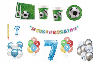 Zestaw Urodzinowy 7 urodziny Football piłka nożna