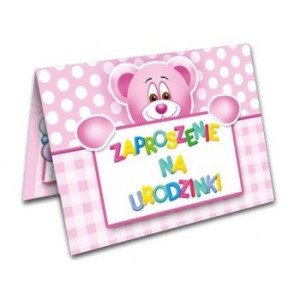 Zaproszenia na urodziny roczek zaproszenie 2 szt