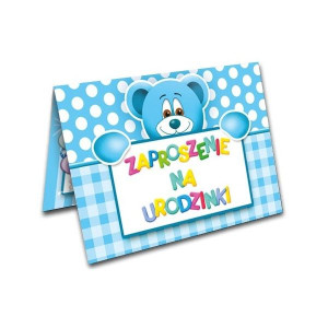 Zaproszenia na urodziny roczek zaproszenie 2 szt.
