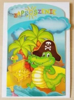 Zaproszenia urodziny pirat zaproszenie 2 szt