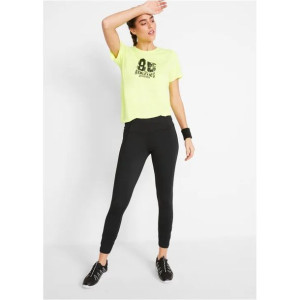 Bonprix Czarne Sportowe Elastyczne Legginsy 7/8 Do Biegania 40-42 953571