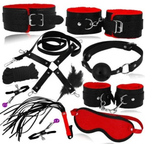 13w1 Zestaw Bdsmsex Gadżety Kajdanki Pejcz Obroża Zaciski Prezent Święta