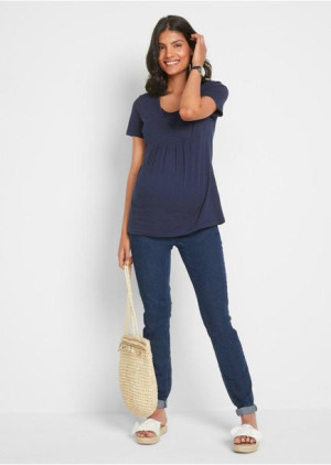 Bonprix Spodnie Jeansowe Ciążowe Ze Ściągaczem Rurki Jeansy 42-44 928008