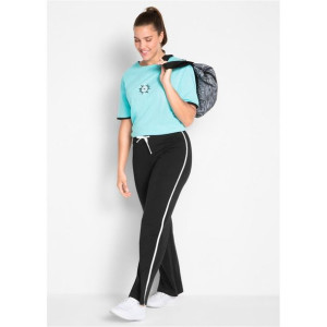 Bonprix 1 Szt Czarne Sportowe Spodnie Z Lampasami 40-42 918251