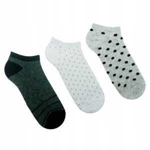 MORAJ Stopki Damskie Kropki 3-PARY SOCKS 38-41