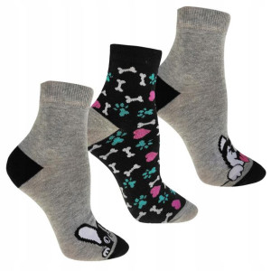 MORAJ Skarpety Casual 3-PARY SOCKS Pieski 38-41