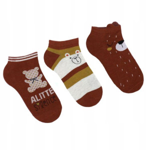 MORAJ Stopki Damskie Misie 3 PARY SOCKS 38-41