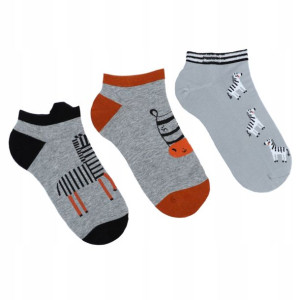 MORAJ Stopki Damskie Zebra 3-PARY SOCKS 35-38