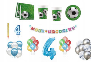 Zestaw Urodzinowy 4 urodziny Football piłka nożna