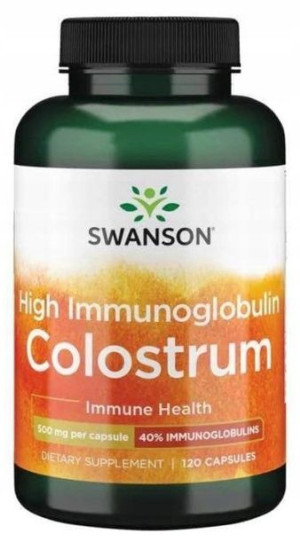 Swanson High IG Colostrum 500mg 120kaps. Odporność