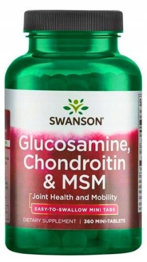 Swanson Glukozamina Chondoityna MSM 360tab. Stawy