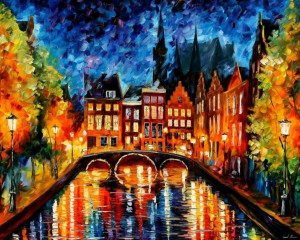 Płótno malarskie malowanie po numerach 30x40Miasto