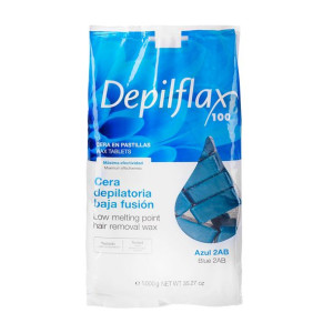 Depilflax Wosk Twardy Bezpaskowy Do Depilacji 1Kg Azulen