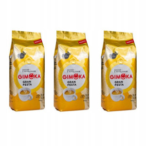 3x Gimoka 1kg Gran Festa Kawa Ziarnista