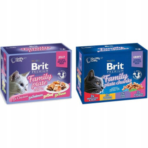 Brit Cat Family Plate Zestaw Mix Smaków 24x85g
