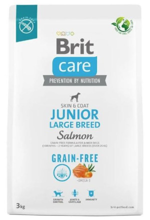 Brit Care Dog Grain-Free Junior Large Salmon 3kg