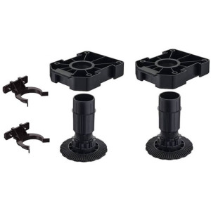 2x Nóżka stopka meblowa Axilo 100 mm H100 + klip do cokołu
