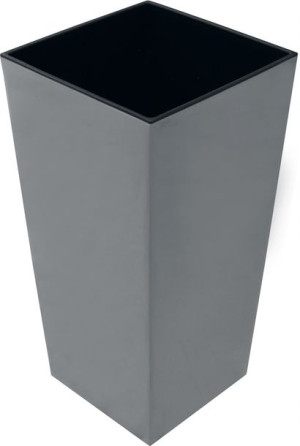 LAMELA Doniczka FINEZJA+wkł 30x30h57 SZARY BETON