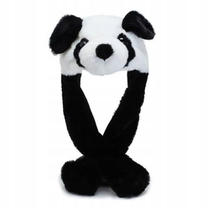 Czapka PANDA LED ruchome ŚWIECĄCE uszy