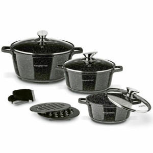 Zestaw Garnków Ceramicznych Konighoffer Czarne 10 El