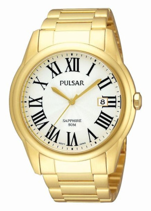 Zegarek marki Pulsar model PS91 kolor Zółty. Akcesoria Męskie. Sezon: Cały