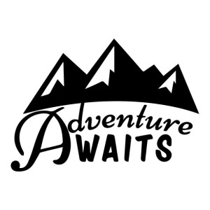 Naklejka na ścianę napis LAS ADVENTURE 10 cm