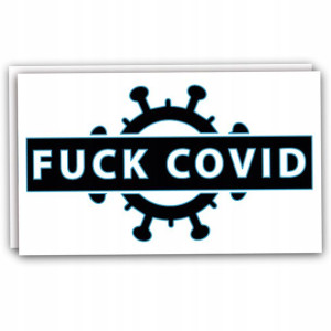 Naklejka na ścianę napis FUCK COVID 10 cm