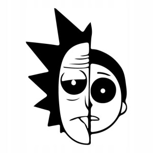 Naklejka ścienna Rick i Morty 10 cm
