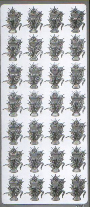 STICKERSY NAKLEJKI kielich z kłosem srebrny