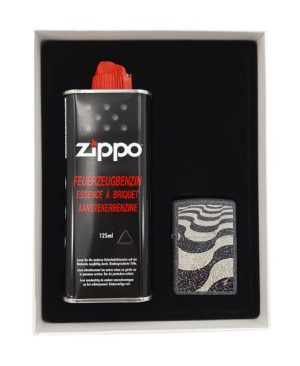 Zestaw upominkowy zapalniczka zippo benzyna kamienie prezent upominek