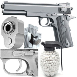 Desert Eagle Replika ASG Pistolet Metalowy na Kulki 6mm + Granat Kulek Bezs