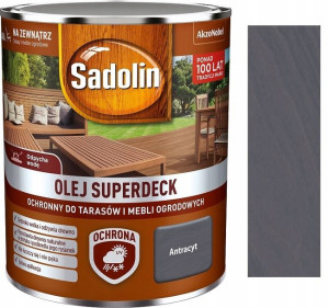 Sadolin Olej Superdeck Do Drewna Antracyt 0.75l