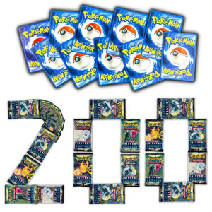 Pokemon Super Zestaw 200 Kart = 20 Saszetki Silver
